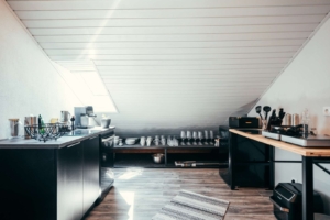 Dachgeschoss-Studio  Arbeitsbereich