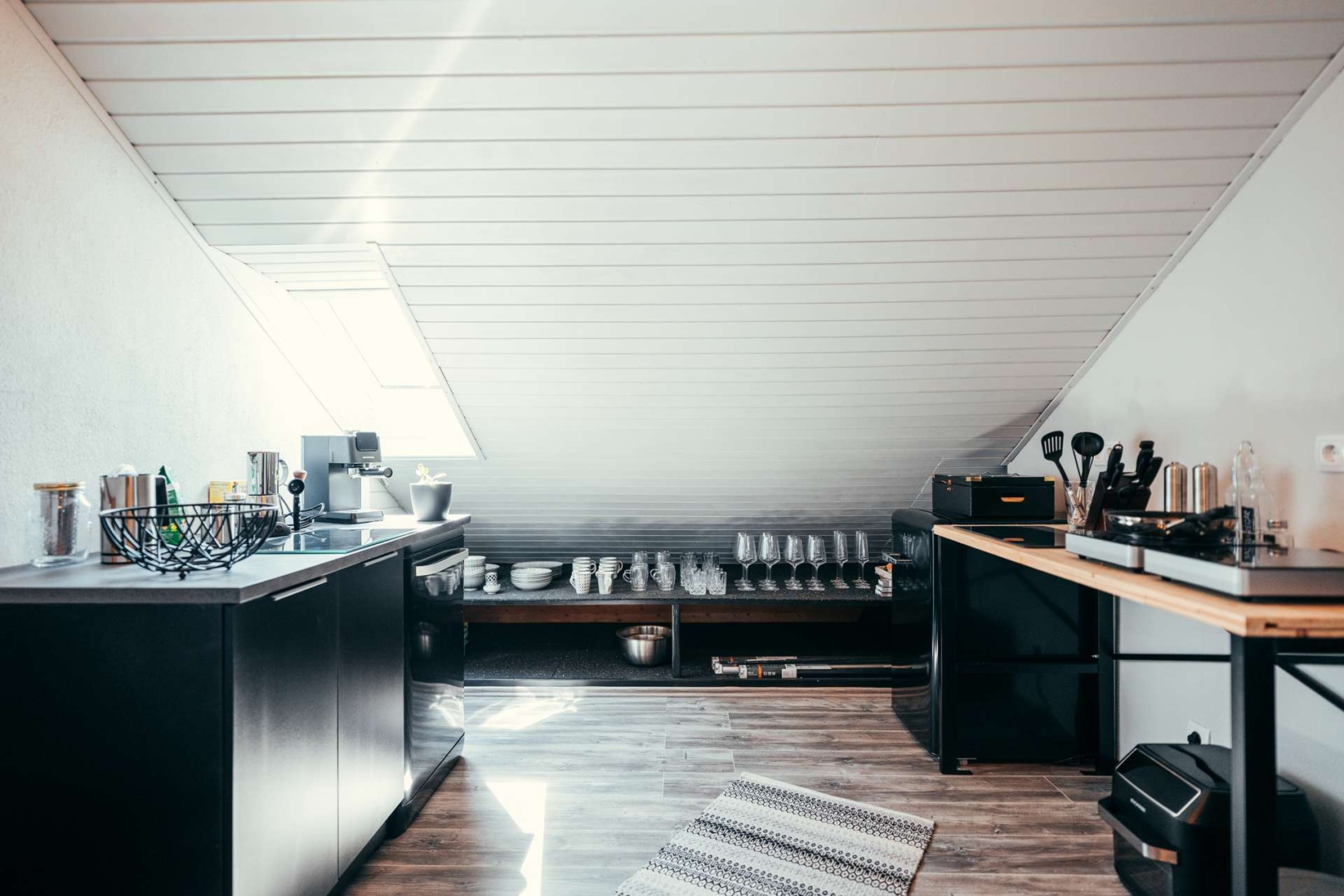 Dachgeschoss-Studio Arbeitsbereich