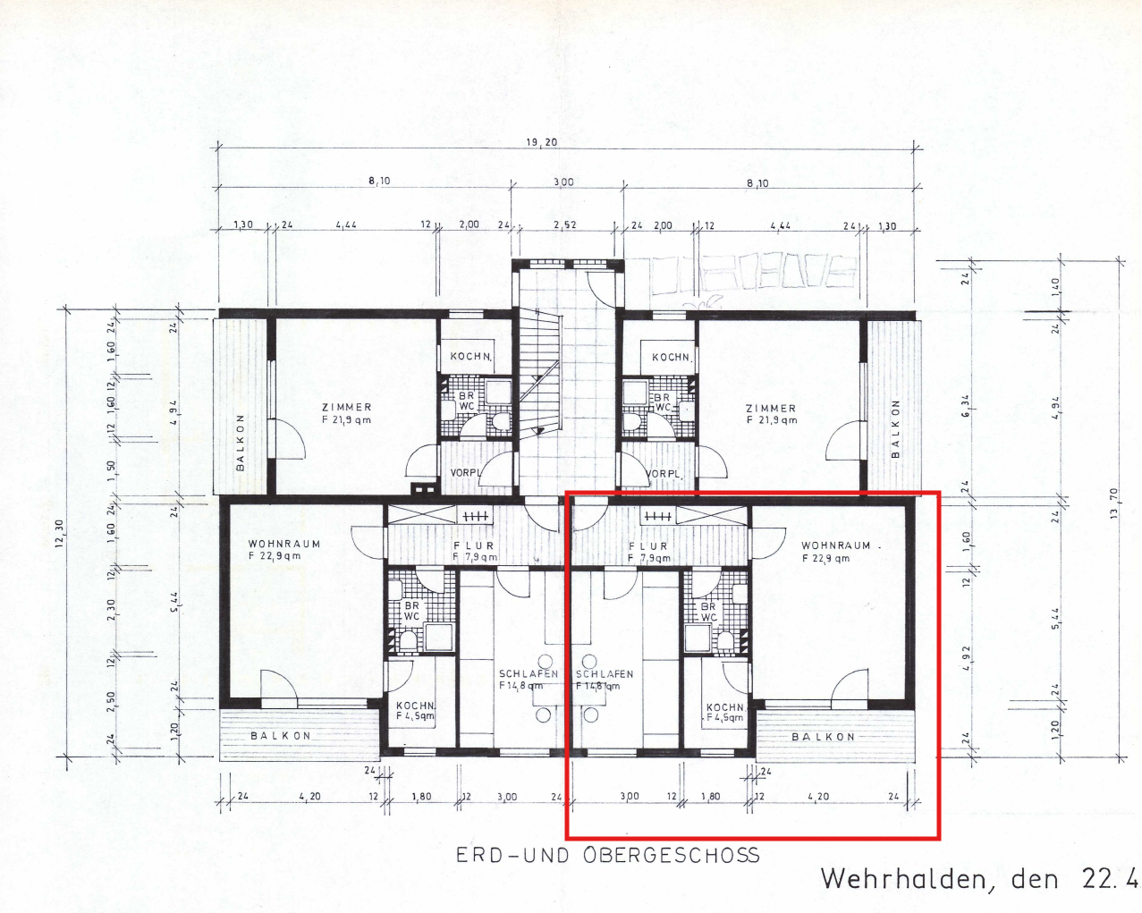 Grundriss Wohnung 10 O4